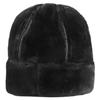 New Outdoor Warm Winter Hat PU Leather Old Man Hat Anti Snow Windproof Retro Style With Added Velvet Insulation Landlord Hat