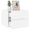 Vidaxl Comodino Sospeso con Illuminazione a LED, Bianco