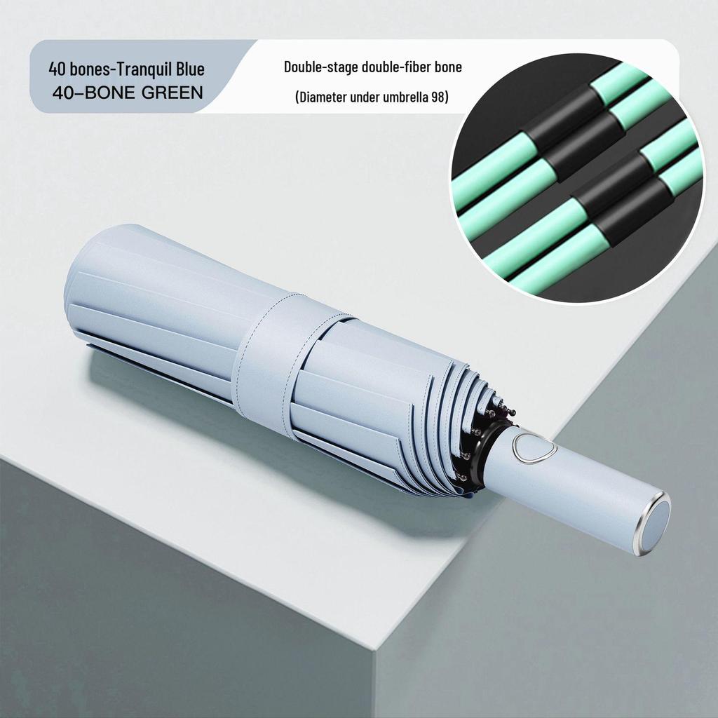 Men's High-End Automatic Folding Umbrella, UV Protection & Rainproof, Customizable for Business and Sunshade.