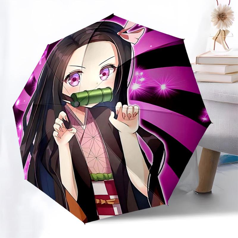 1pc Kaguya-sama Love Is War Inspired Automatic Opening Folding Umbrella with Bamboo Handle Perfect for Fans, Travelers, and Daily Use.L005