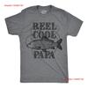 Mens Reel Cool Papa T Shirt Funny Fathers Day Fishing for Grandpa Vintage Washed Casual Fashion Homme Stylish Designer Clothes