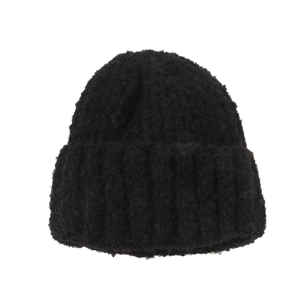 Korean Version of Women's Wool Hat Fashionable and Versatile  Big Head  Ear Protection  Cold Cold Hat  Solid Color Simple Hat