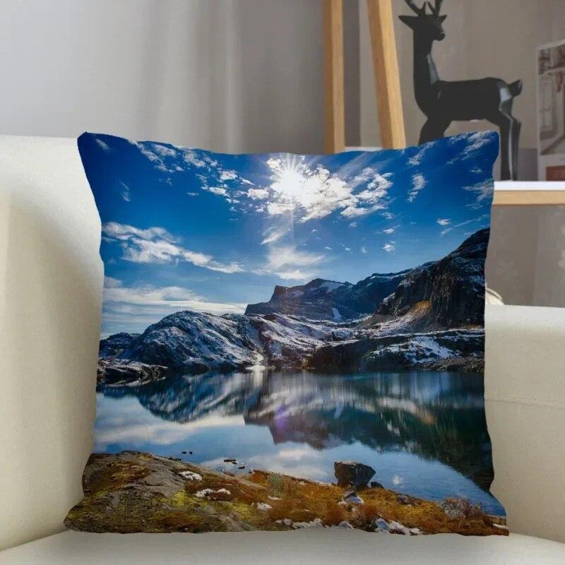 Snow Pillowcase Square  Zipper