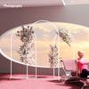 Wedding Arch Frame Set, Metal Balloon Arch Stand Set, Balloon Arch Stand Set for Birthday Party, 2.2, 2, 1.8 m White