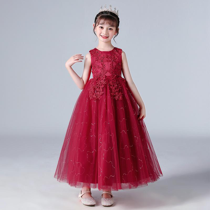 Girls' Puffy Princess Dress: Summer Flower Girl Gown for Weddings, Birthdays, and Performances