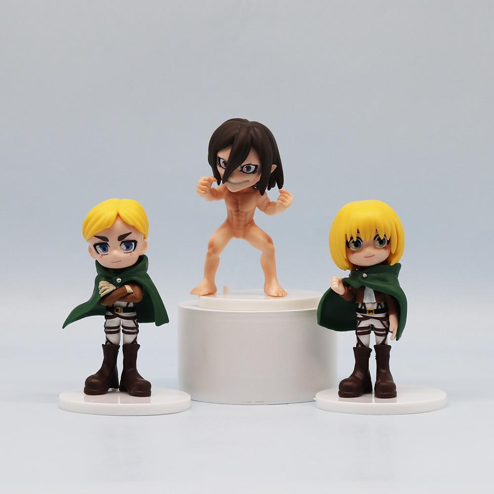 Exclusive Attack On Titan Action Figures Set Featuring Mikasa Eren And Levi Collectible Toys