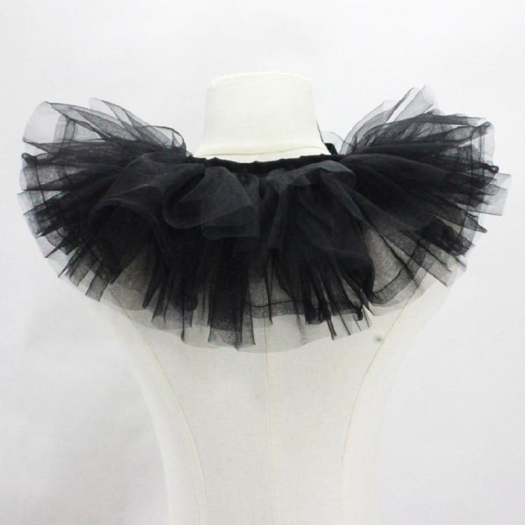Vintage Mädchen Jabot Kragen Hals Viktorianischer Rüschenkragen mit Selbstbindeband