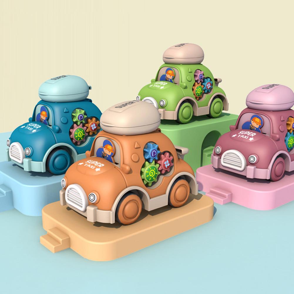 Inertia Sensory Toy Car with Storage Function Smooth Rolling Car Toy Cartoon Inertia Learning Car Toy for Kids