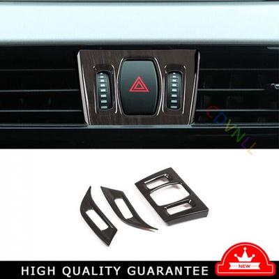 Middle Air Outlet Vent Cover Trim Fit For BMW X2 F39 2018-2022 Wood Grain Black