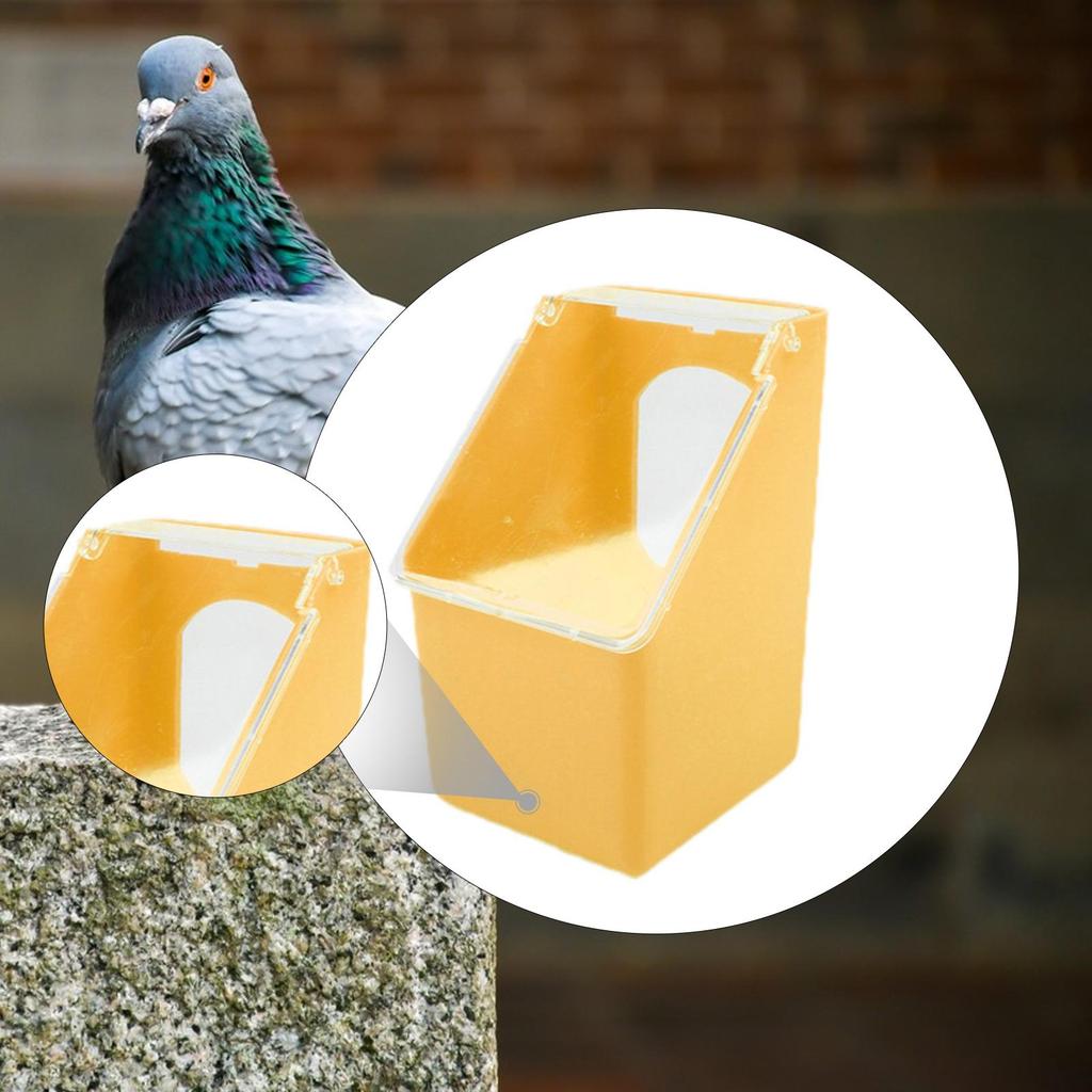 Pigeon Feeder Hanging Box Heavy Duty Waterer Cage Accessory Food Feeder for Cockatiels Budgie Parrots Chickens Pigeons