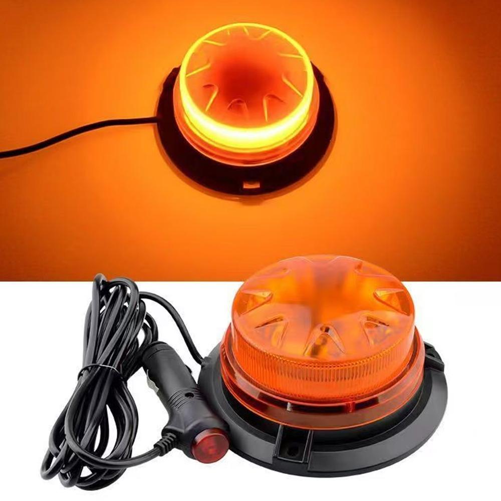 24 LED Blue Strobe Light Car Roof Flash Warning Beacon Light LED Emergency Indication Lamp for Vehicle Forklift Truck Tractor