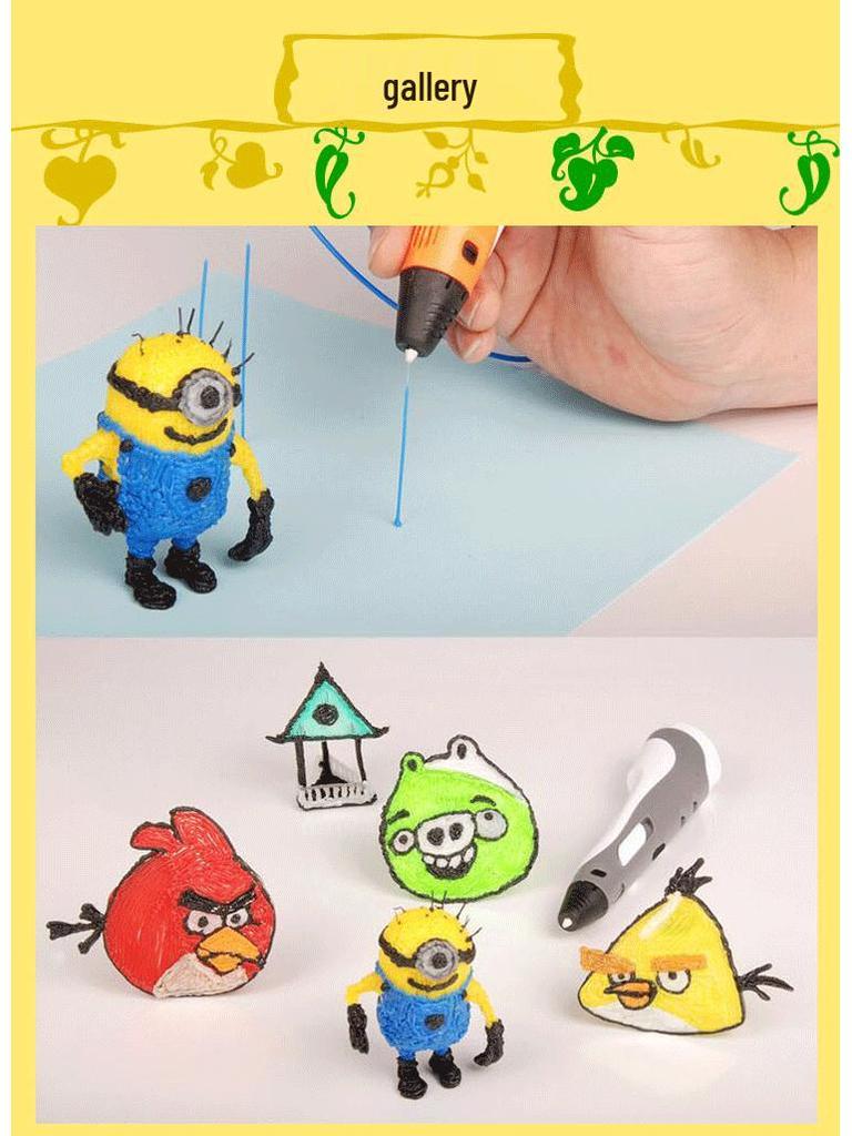 3D Printing Pen for Kids - Stereoscopic Painting Graffiti DIY Educational Toy