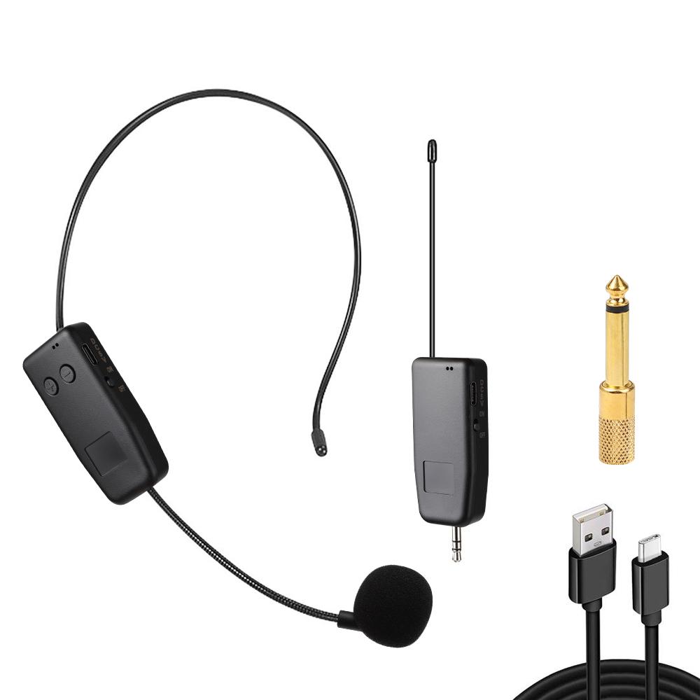 

2.4G Наголовный беспроводной микрофонный набор для Bluetooth-совместимого аудио, сценических выступлений, обучения, экскурсионный усилитель 1 to 1