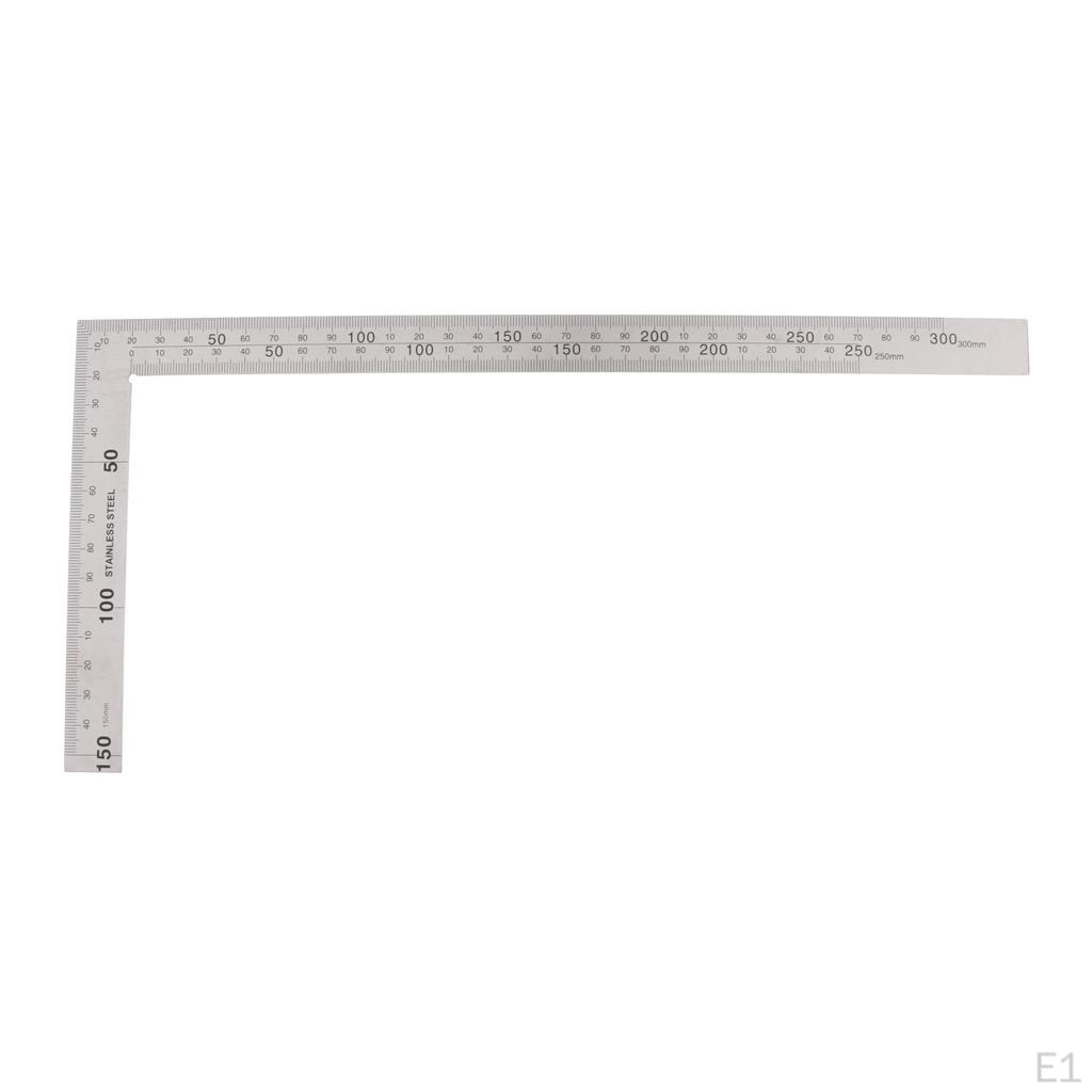 Ruler Stainless Steel 90 Degree Square Angle Metric