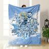 Ilustrace fotbalistů v argentinských dresech slavících vítězství. deka na všechna roční období přikrývka na polední siestu hodit dárek