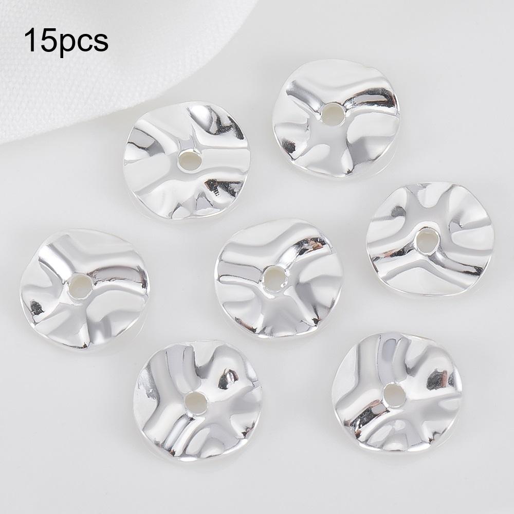 10/15/20/50/100pcs 18K Gold Plated Wave Flower Bead Caps Bracelet Necklace Crafts Round Bead Cap DIY Jewelry Making Accessories