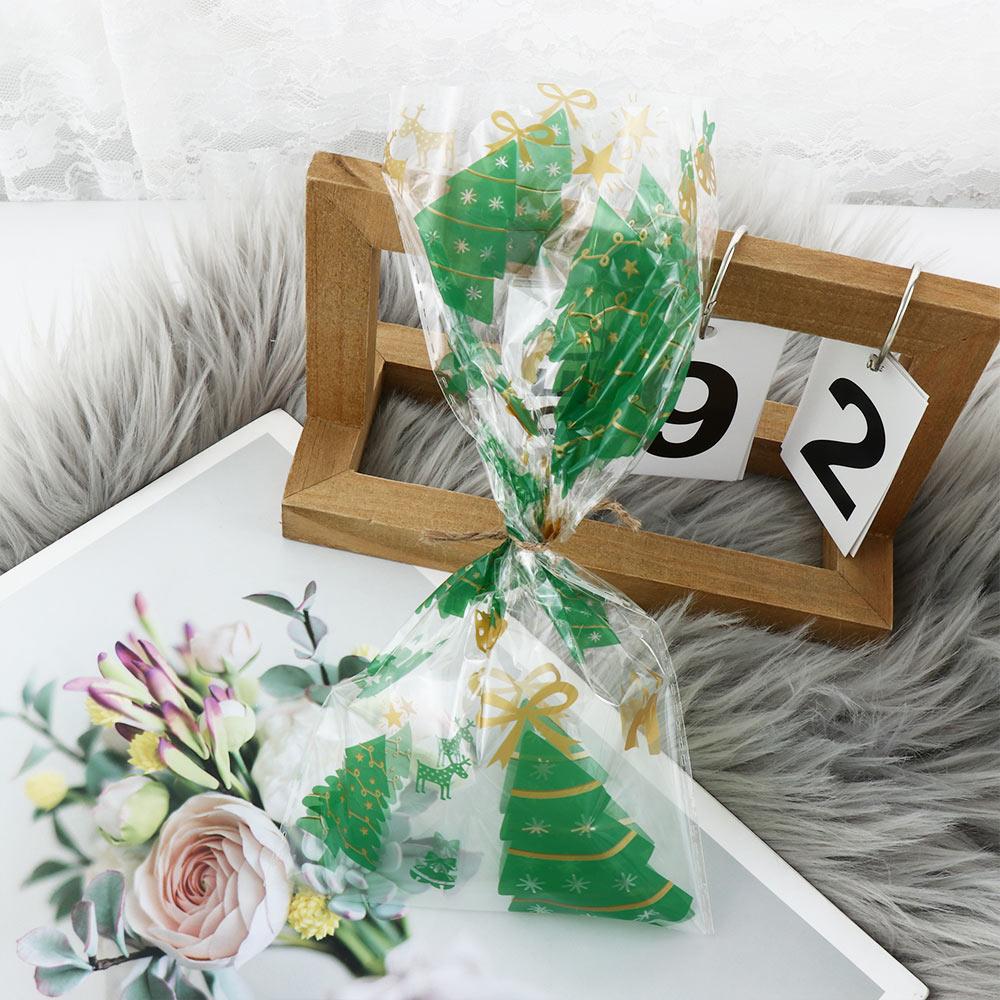 Cute Clear Festive Supplies Cookie Party Biscuit Baking Christmas Candy Bags Biscuit Bags Candy Pouches Christmas Decoration