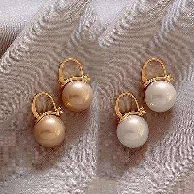 Fashion New Light Luxury Simple Classic Imitation Pearl Drop Earrings for Women Birthday Gift Jewelry Stud Earrings