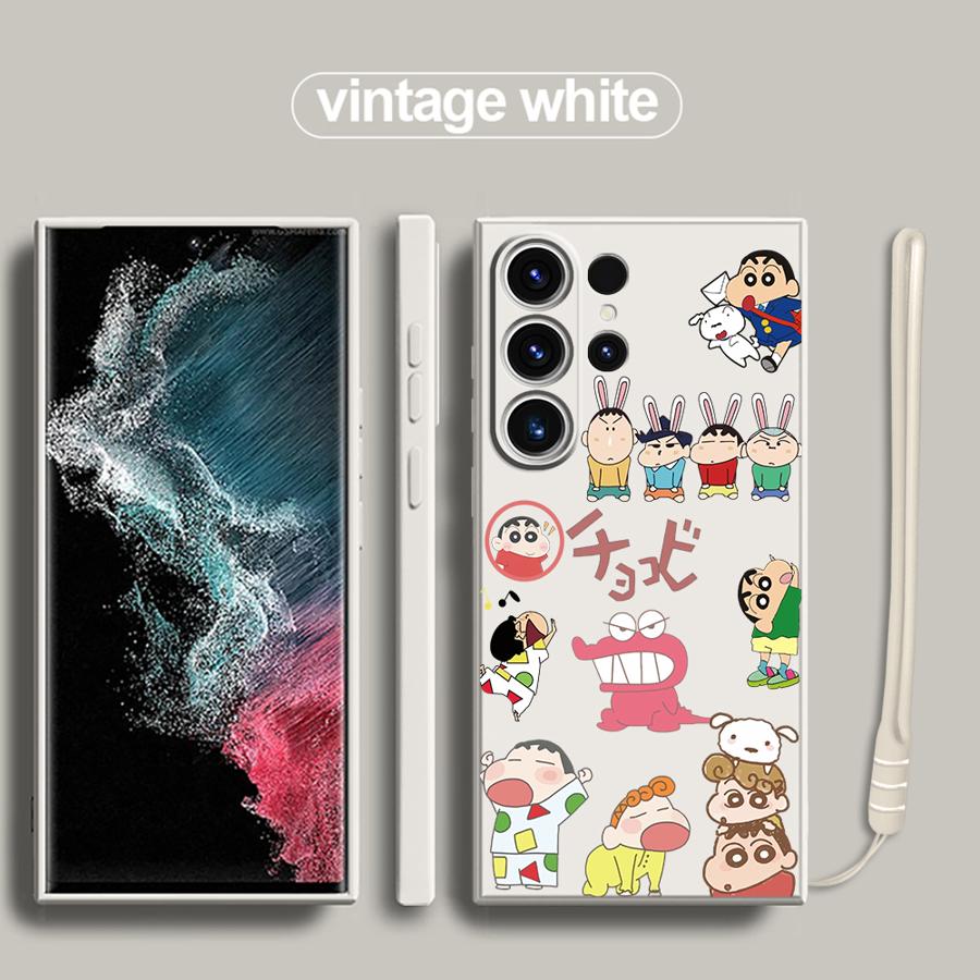 Fashion Crayon Shin-chan Case for Samsung Galaxy S25 S25Edge S21 Plus S23 Note 20 10 Ultra S20 FE S22 S24 Ultra Phone Cover