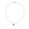 18K Gold-Plated Stainless Steel Necklace with Colored Zirconia - High-End Titanium Design for Women