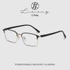 Business Anti-Blue Light Ultra-Lightweight Half-Frame Eyeglasses for Presbyopia – Korean Style, Portable, High Definition for Middle-Aged and Elderly.