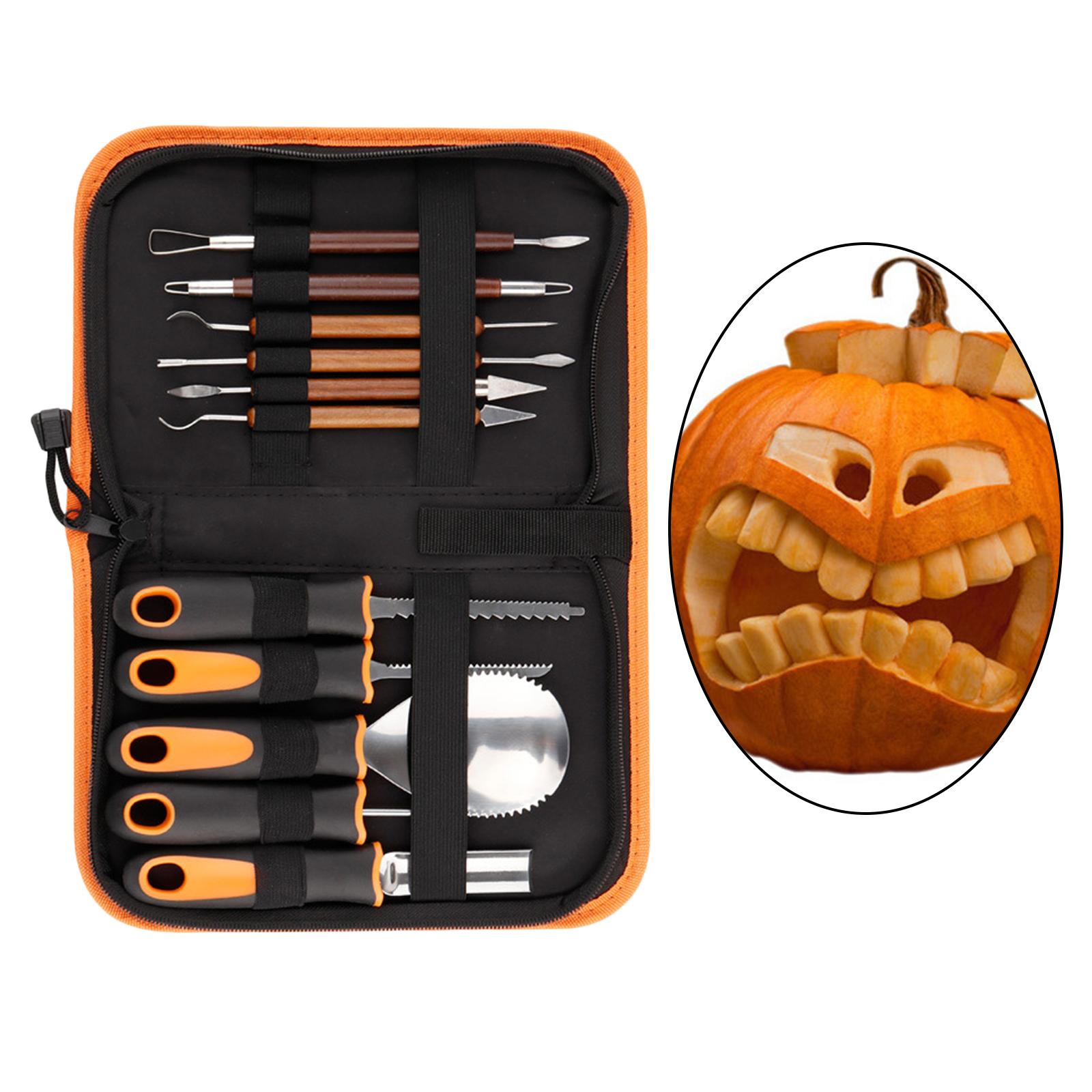 

Halloween Pumpkin Carving Tool Kit Heavy Duty Knife Set Jack-O-Lantern