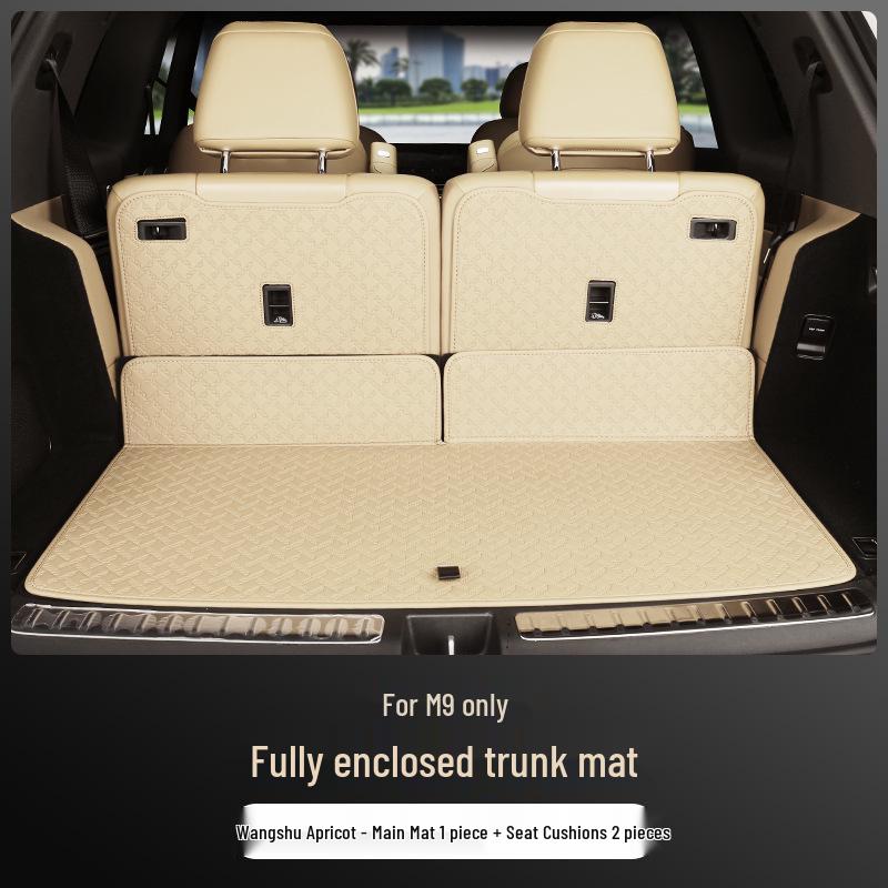 Full Coverage Nappa Leather Trunk and Backrest Mat for 2024/25 AITO M9 Five/Six-Seater