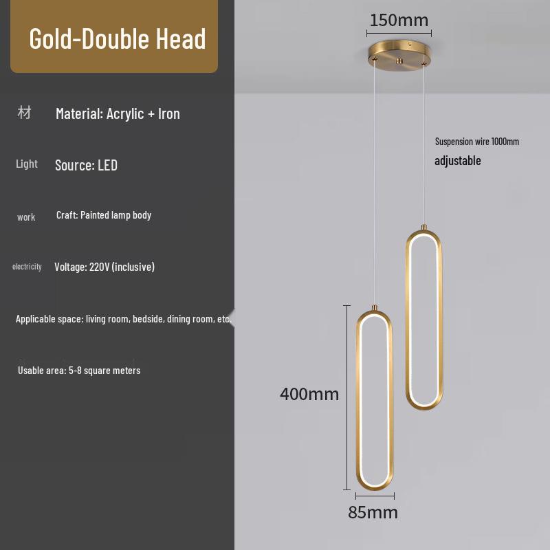 Nordic Minimalist Modern Chandelier - Creative, Luxurious Lighting for Bedroom and Living Room