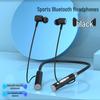 Neckband Semi-in-ear Wireless Bluetooth Earphones with LED Display, Long Standby, Compatible with Android and Apple for Sports and Running