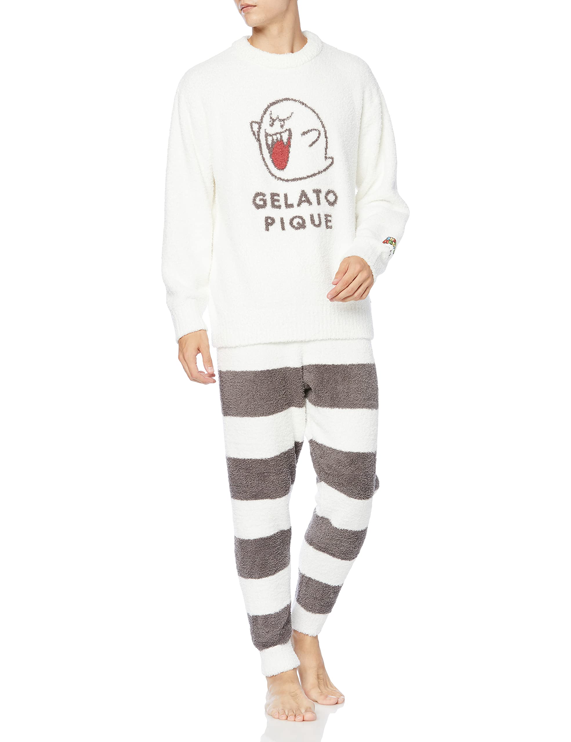 

Gelato Pique Super Mario Super Mario JQD Pullover Long Pants Set PMNT214157 Black Medium [HOMME] & Men s чорний