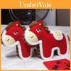 Pernă de pluș Stil Pony cu Model Brodat pentru Decorul Camerei de Zi și Cadou