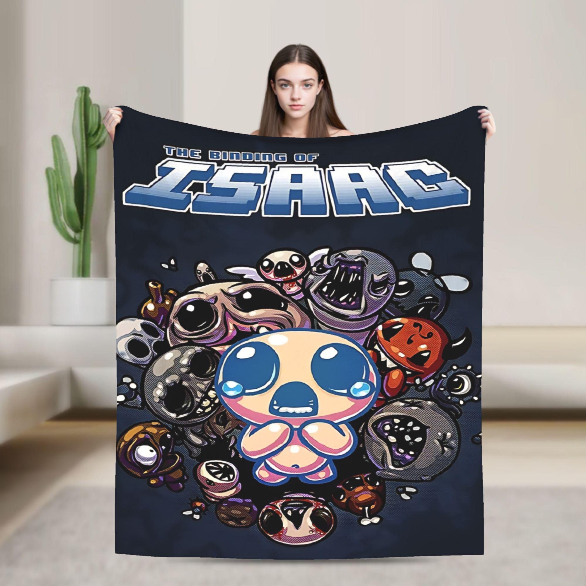 Soft Blanket Airplane Travel The Binding Of Isaac Throw Blanket  Flannel Bedspread For Couch Chair Print Sofa Bed Cover 30x40in