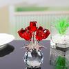 Crystal Rose Flower Figurine Romantics Gift for Wife Girlfriend Mom On Birthday Wedding Christmas Home Decorations