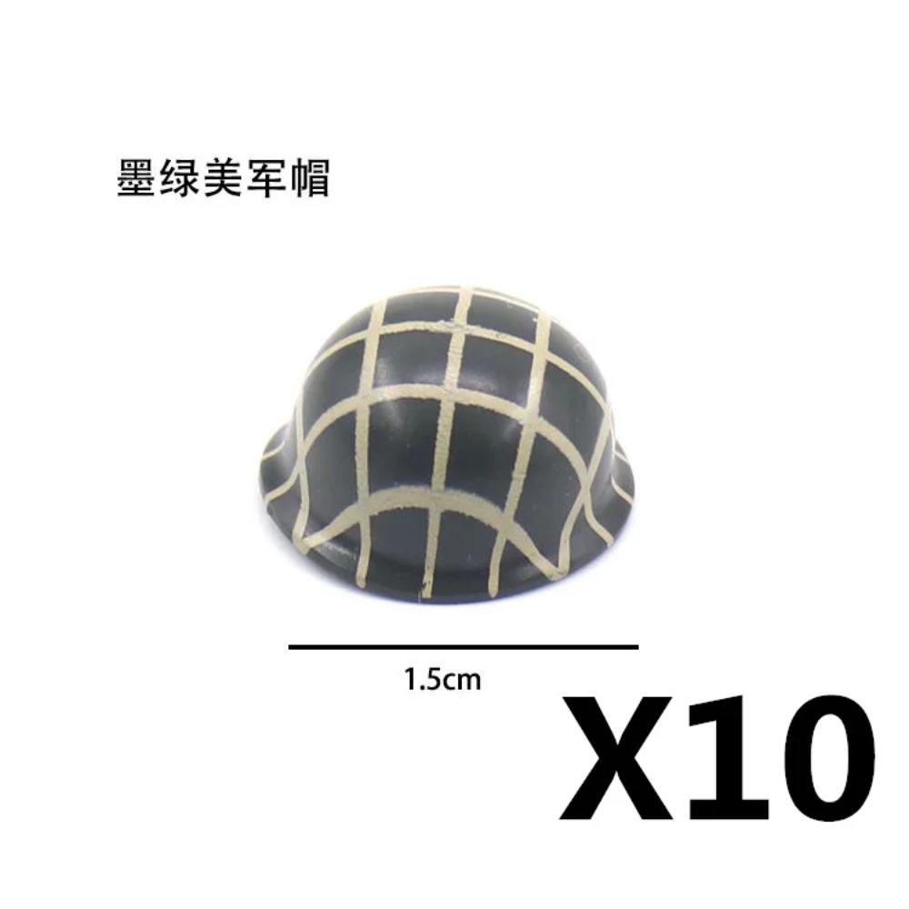 Military WWII MOC Hat Helmet Building Block German  US Soviet Soldier Figure Helmet M1 40 Beret  Accessories Brick Toy Gift K025