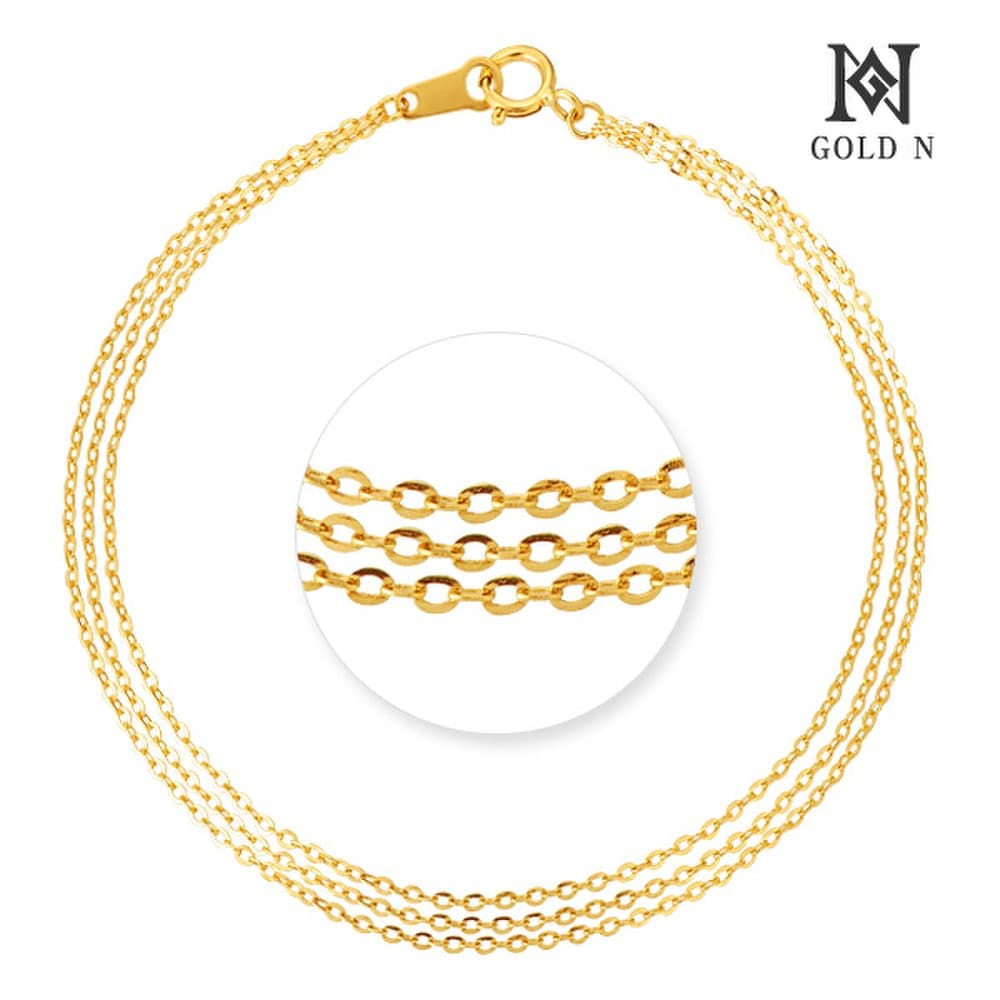

Gold N 14K Basic Three-Line Bracelet Yg