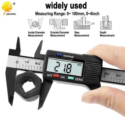 0-100mm Plastic Digital Vernier Caliper with Depth Measurement