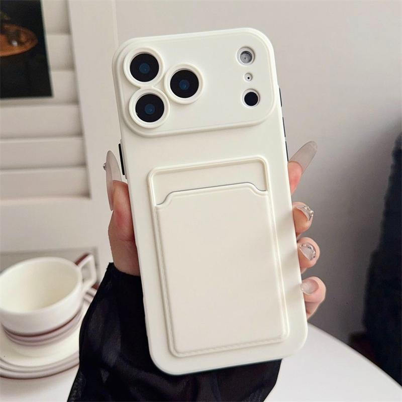 Port Card Portofel Husă Telefon Pentru iPhone 17 Air 11 12 13 14 15 Plus 16 17 Pro Max Antișoc Moale Mat Silicon Capac Spate