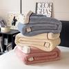 Solid Color Knitted Blanket Office Nap Blanket Single Sofa Blanket Coral Fleece Air Conditioning Blanket Bedding Home Decor