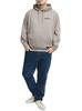 Dickies Genuine Dickies Men's Plus Size Pullover Hoodie with Puffy Jacquard Fleece Sweatshirt, Size 2L, Ivory (28)