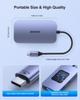BENFEI Hub Docking MST Docking Station with 2 and 3 USB 100W PD and Audio Compatible with iPhone 15 MacBook iPad iMac XPS and Gray USB-C 8-in-1