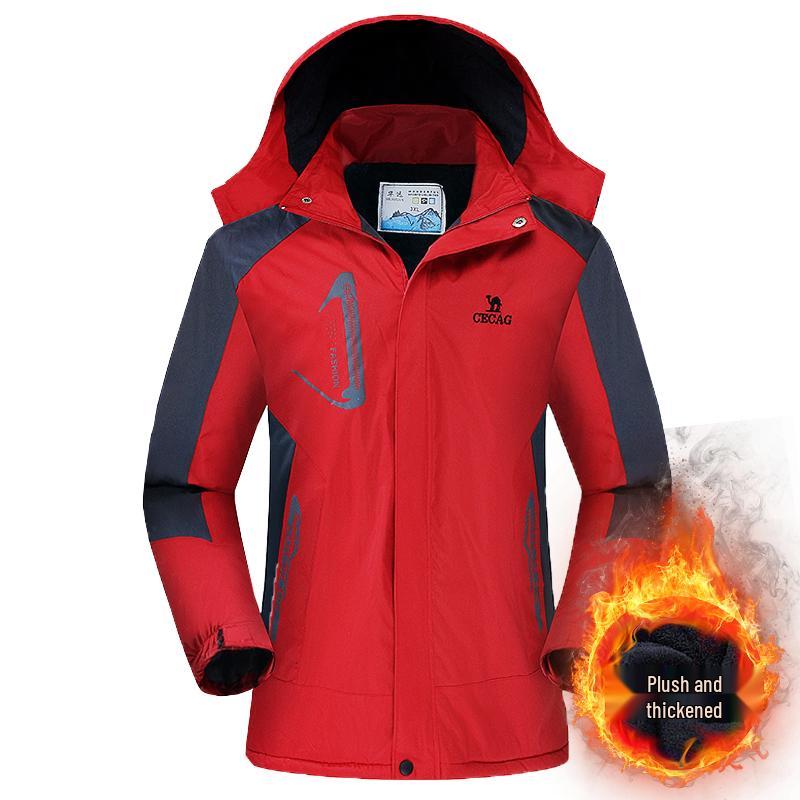 Men's Thickened Plus Velvet Winter Cotton Padded Jacket, Workwear, Plus Size