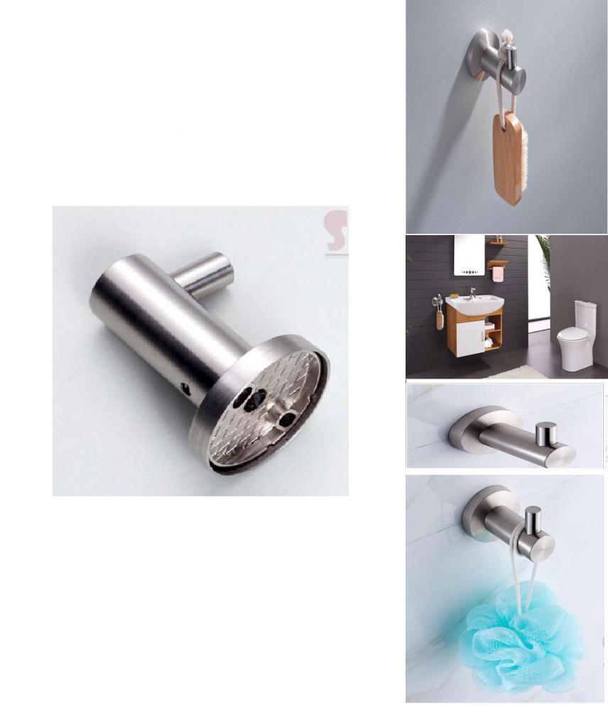 Modern Minimalist Stainless Steel Towel Rack Bathroom Storage Organizer With Hooks For Hotel And Home Use