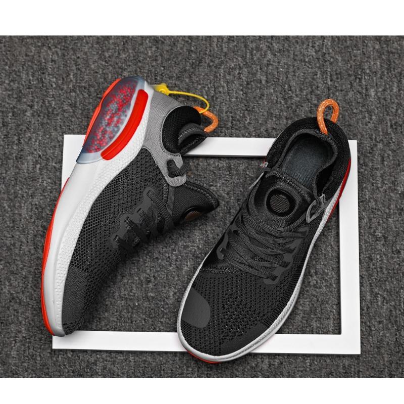 Men's Breathable Knit Air Cushion Sneakers Lightweight Non-slip Shock Absorbing Casual Sports Shoes