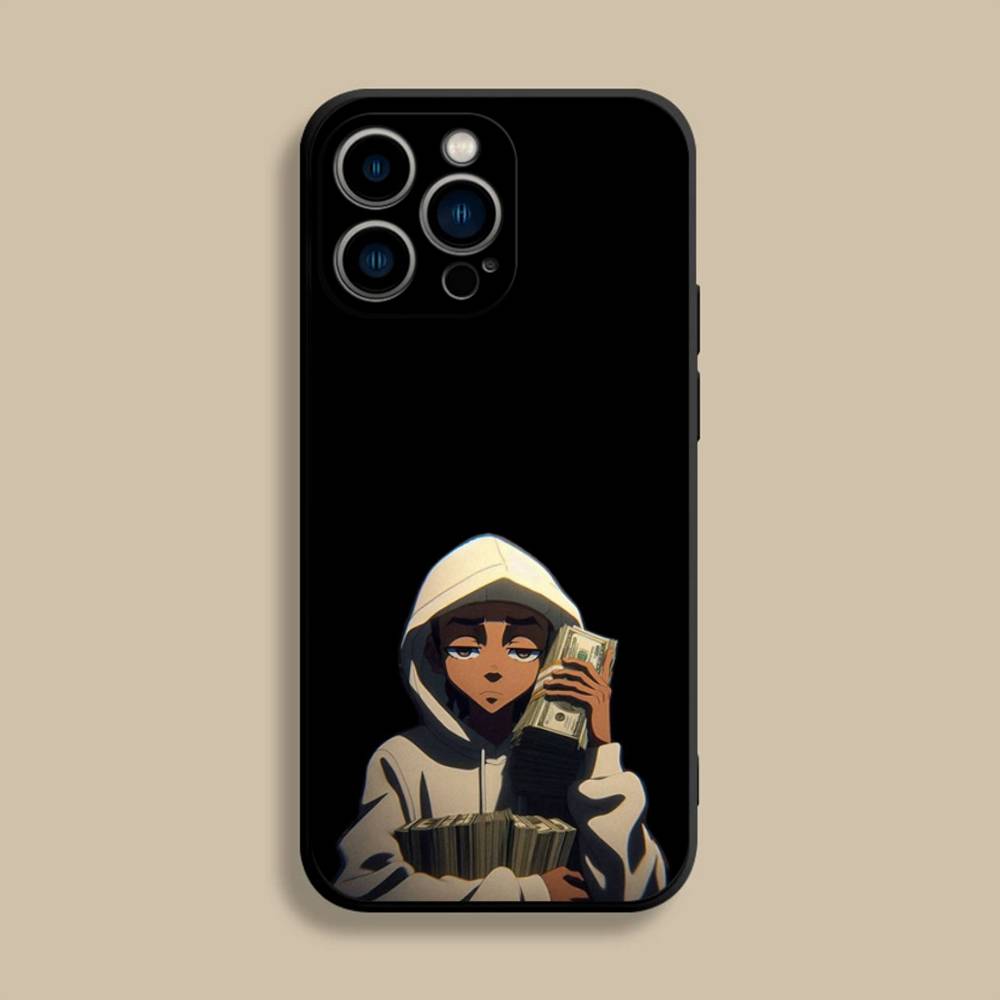 Cool The B-Boondocks Phone Case For iPhone 17,16,15,14,13,12,Pro,Max,Plus,E,SE4,Air,Mini Black Soft Cover