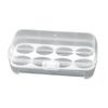 Shockproof Transparent Egg Container with Lid Portable Camping Organizer for Kitchen Storage Picnic Sealed Compartment Adjustable Grids