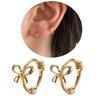 Minimalistischer Ohrschmuck Schlichtes Schmetterlingsknoten-Accessoire Schleife Ohrclips Y2K-Stil Schleifenknoten Stecker Accessoires