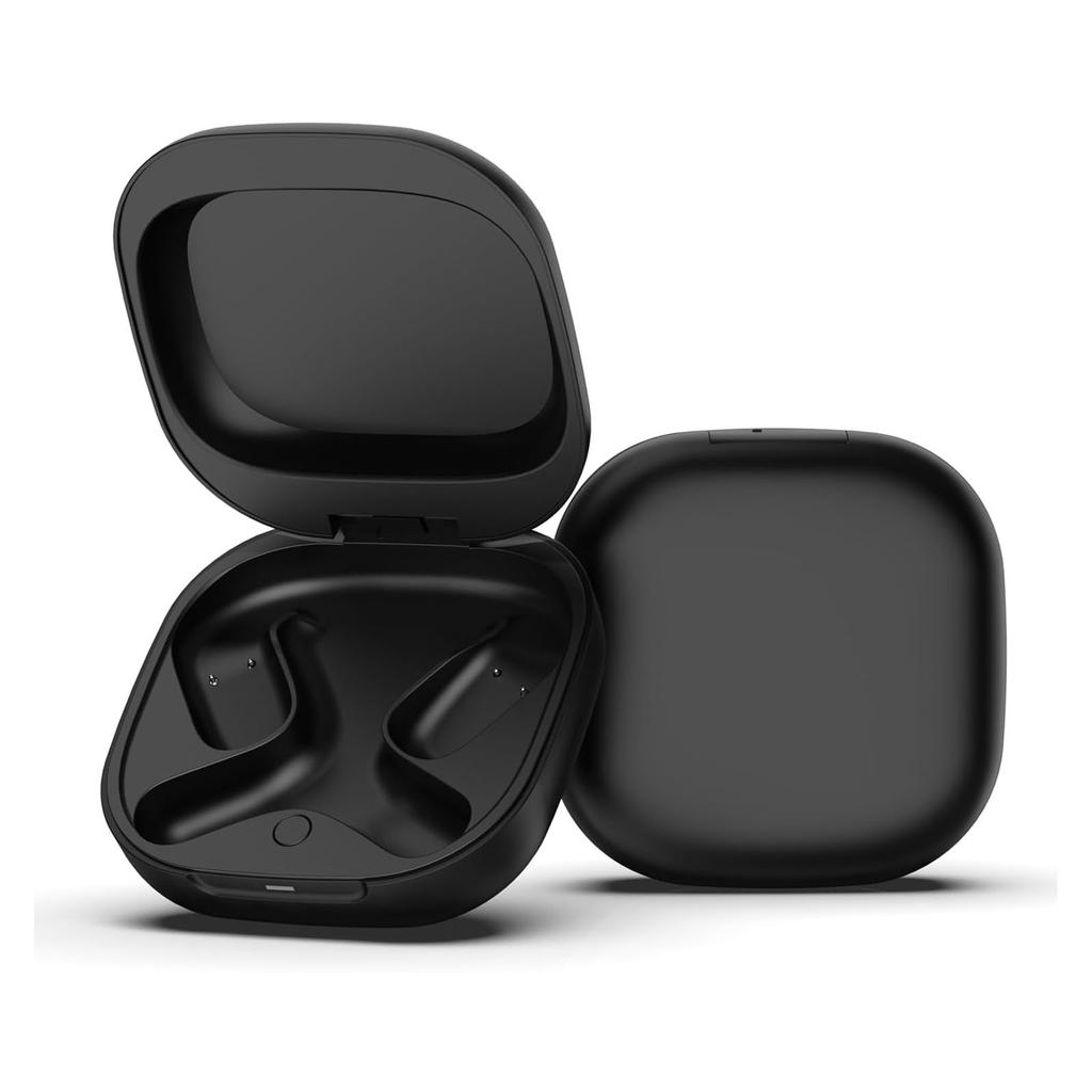 Nabíjecí pouzdro na sluchátka Pasuje na sluchátka Shokz OpenFit 2 2+ T920 T921 Nabíječka sluchátek Náhradní 500mAh Typ C Černá