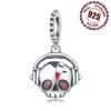 Copper Punk Vintage Skull Charm Bead Headset Pendant Fit Original Fine Diy Bracelet Jewelry Making Fine Gifts