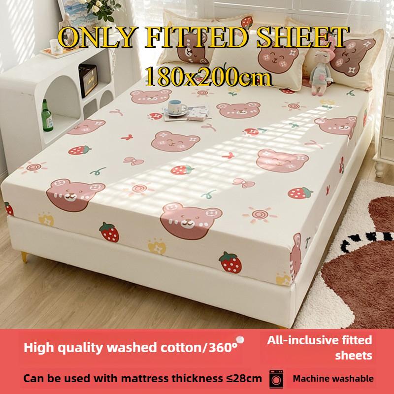 Sábana Bajera No se decolora No hace bolitas Sábana de una pieza Antideslizante Multiespecificación Ropa de Cama Cubrecama Protector