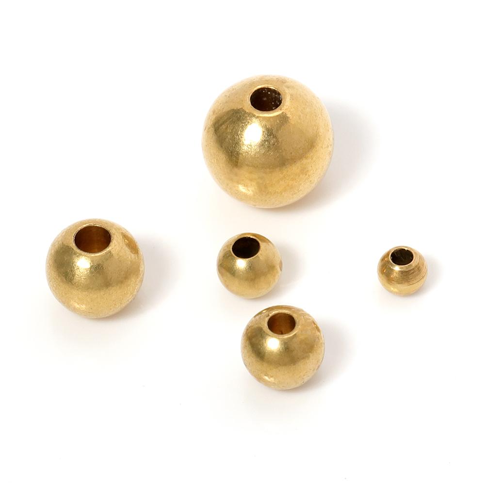 

50pcs/lot 3/4/5/6/8mm Original Brass Spacer Beads Ball Loose Bead for Charms Bracelets Jewelry Making Components Craft DIY 3mm латунний